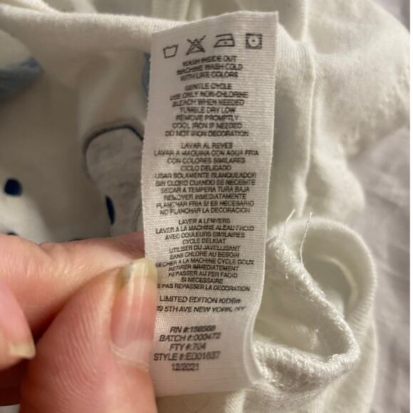 Minimalist Baby Dog Graphic White Bodysuit ED Limited Edition 6M - Picture 4 of 6